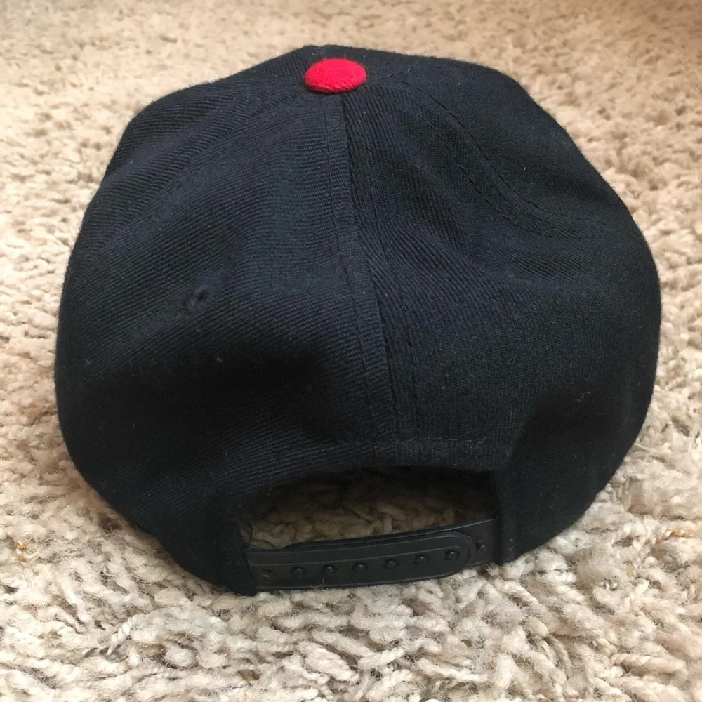 Compton Black and Red Snapback Hat